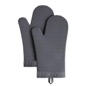 KitchenAid Silicone Oven Mitt Set, Charcoal Grey