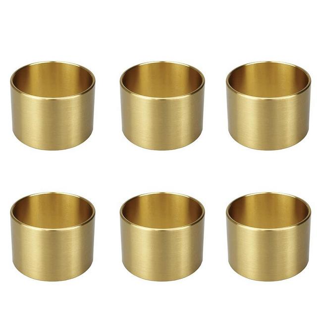  Brass Coasters for Drinks (6-Pack) - Bronze Gold