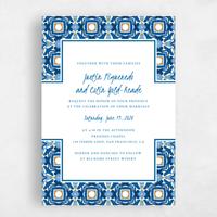 Orange Wedding Invitation - Tamarine Frame