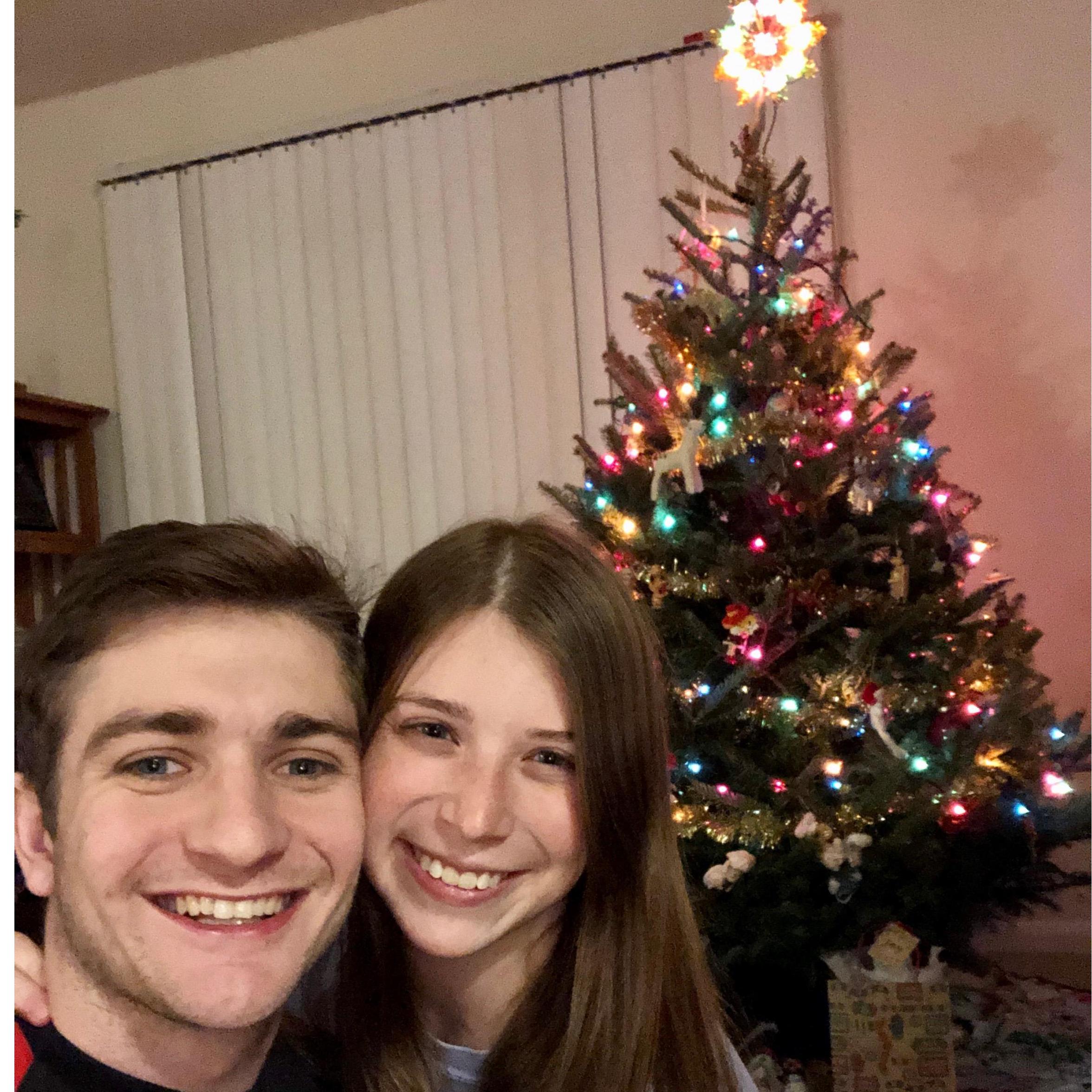 our best effort at including our first Christmas tree :)
