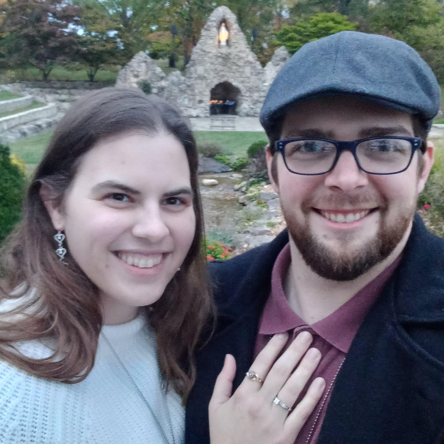 Our first selfie as an engaged couple!