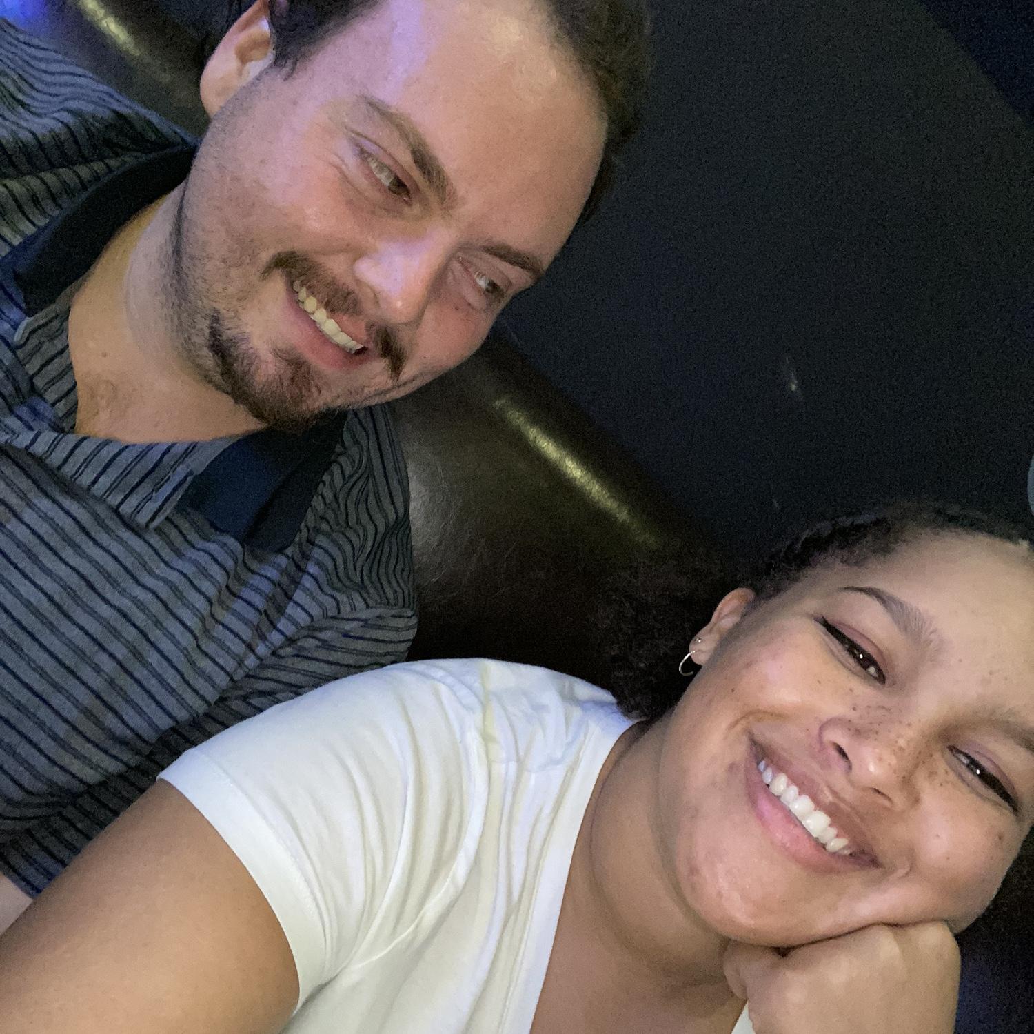 Scott admiring Sam from the beginning, first time at Dave and Busters.