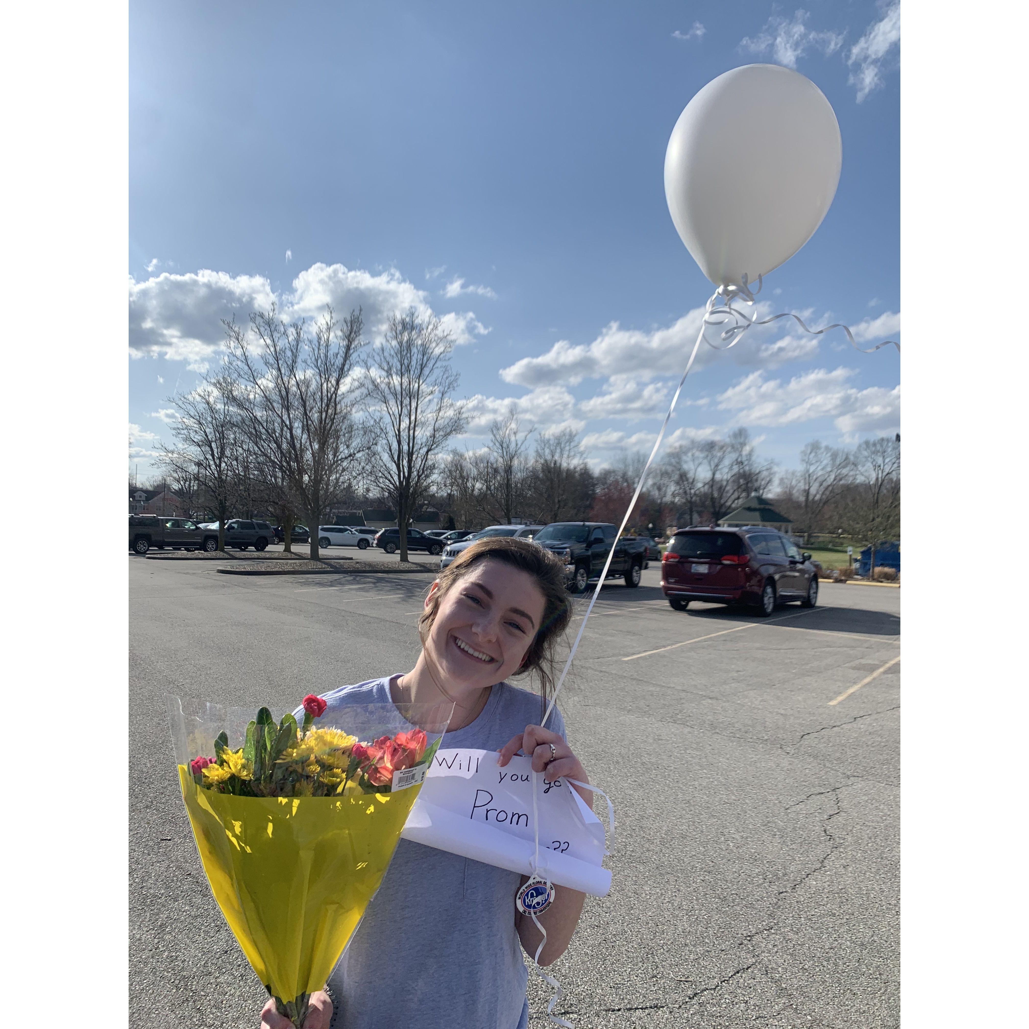 Caleb asked Emma to Prom