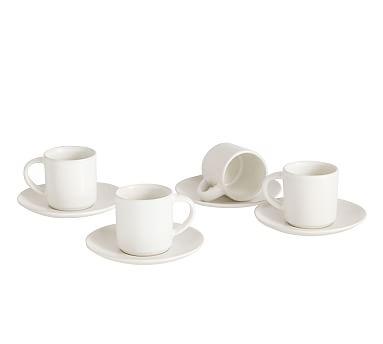 Mason Stoneware Espresso Cup & Saucer - Set of 4