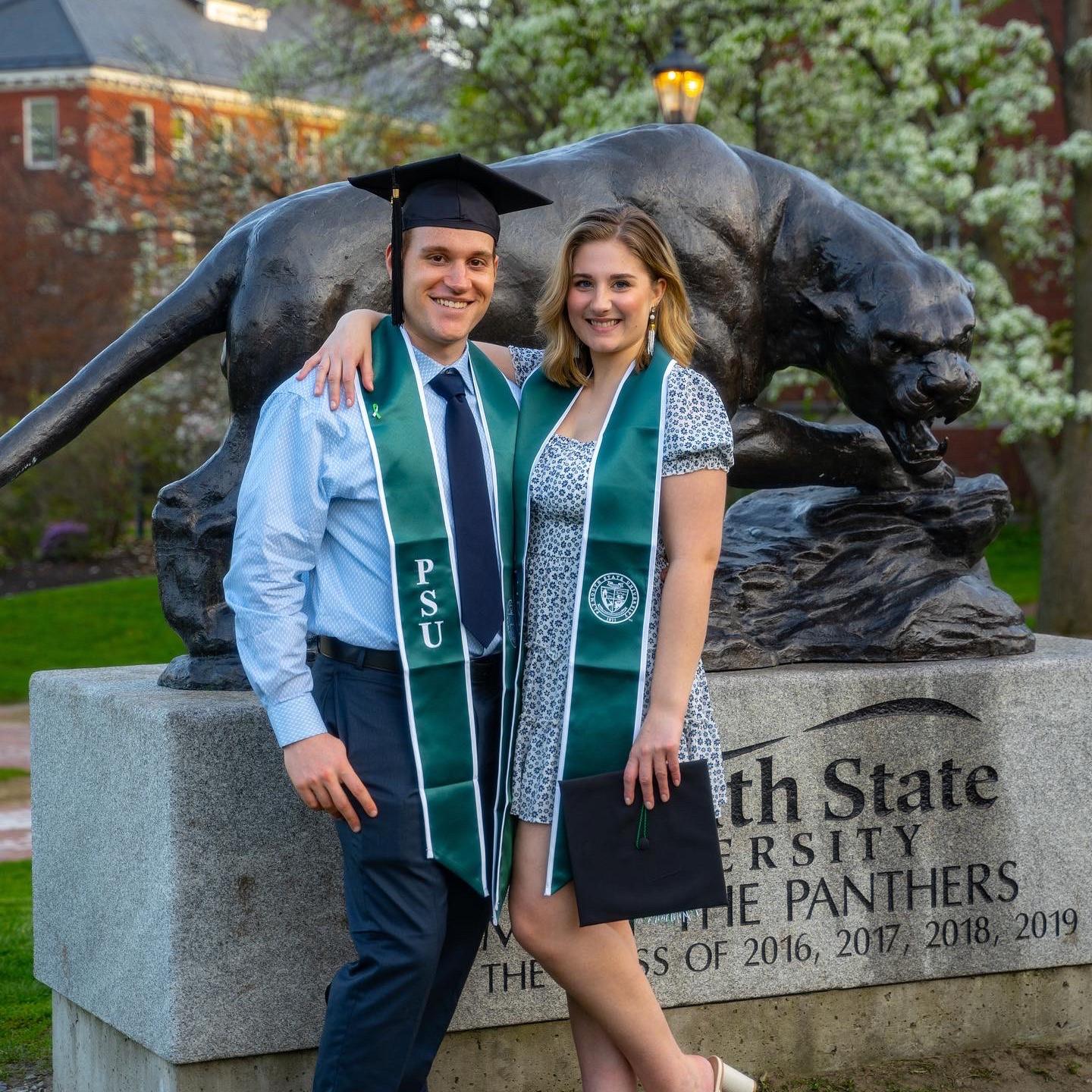 Us graduating from Plymouth State University in 2023