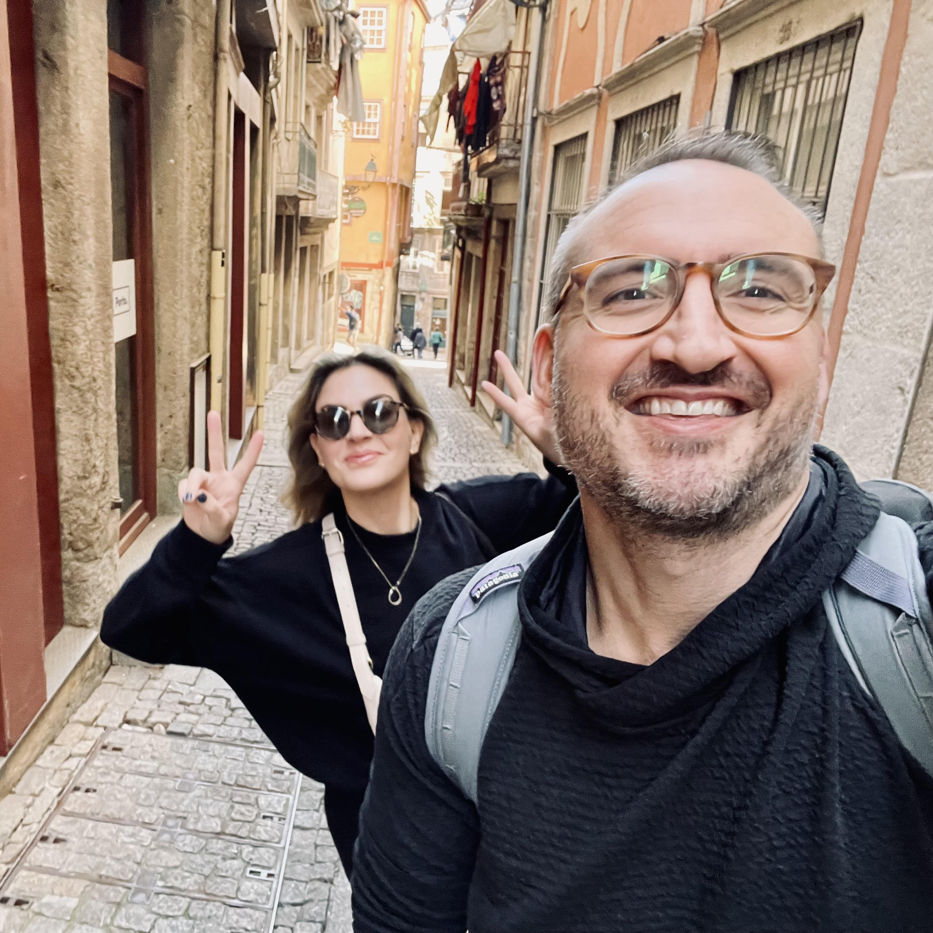 Lost on the streets of Porto but found together.