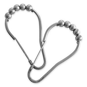 Wamsutta® Spring Roller Shower Hook in Nickel (Set of 12)