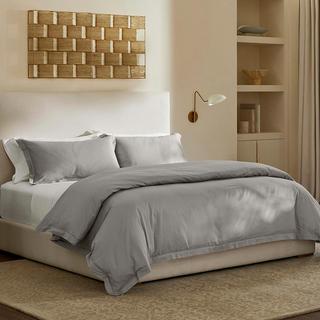 Signature Hemmed Organic 3-Piece Duvet Set