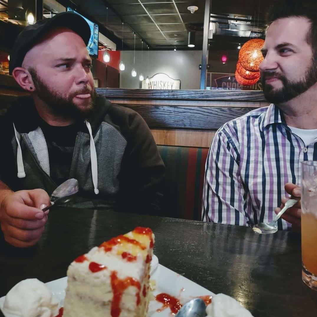 May 2, 2022 - We went out to eat with Joe's mom Kathy to celebrate Joe's 30th birthday! Here we are tasting a Lemon Freckled Cake.
Photo Credit: Kathy Messana