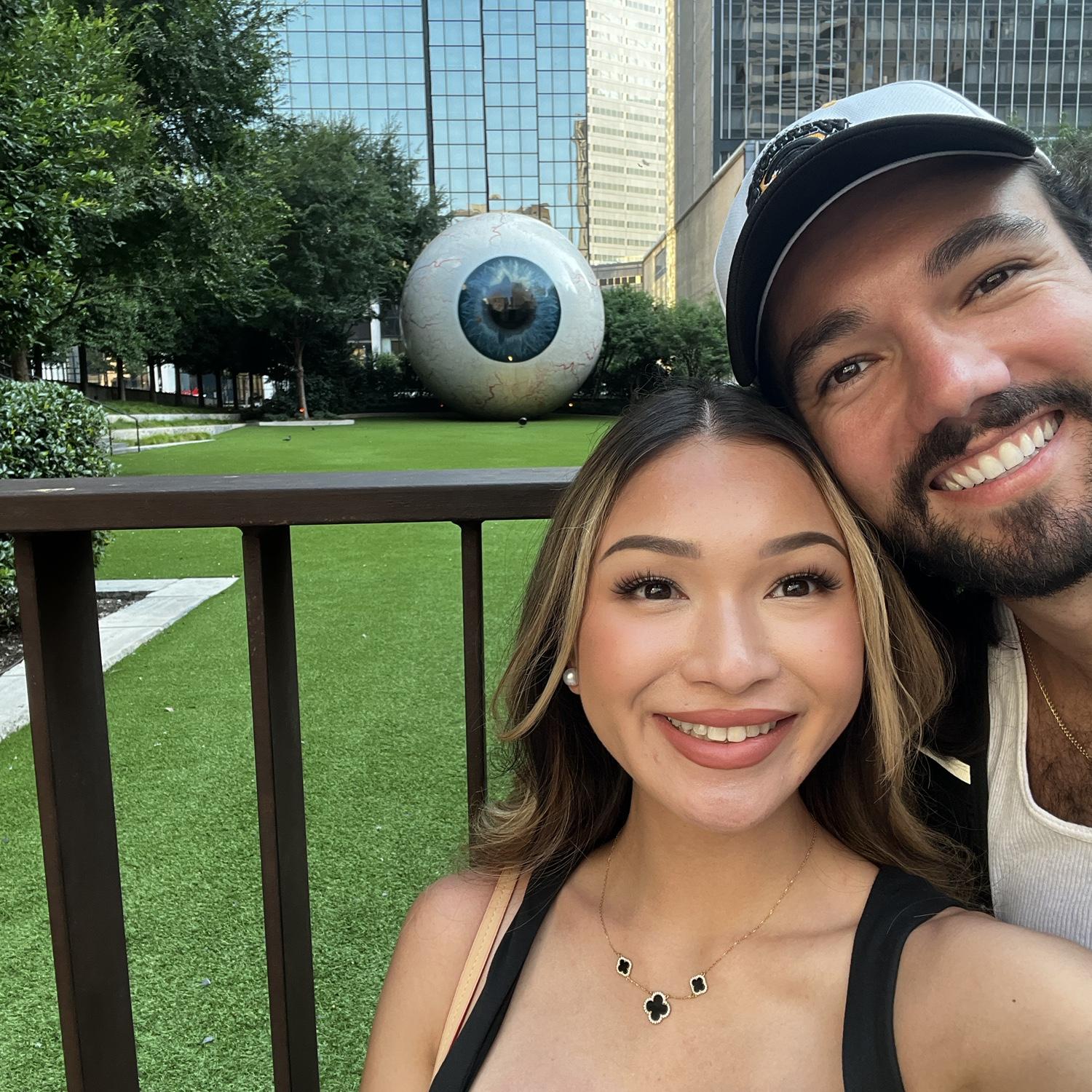 Giant Eye Ball visit - downtown Dallas
