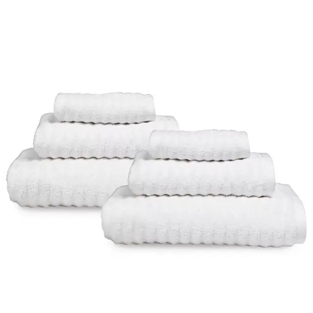 Haven™ Wave Organic Cotton 6-Piece Towel Set in Bright White