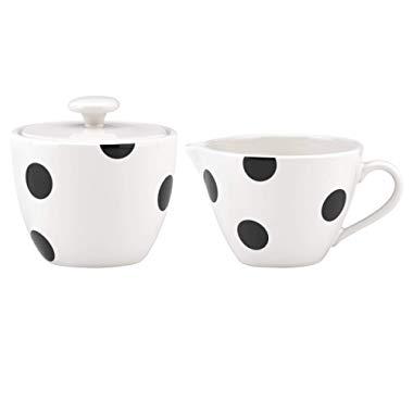Kate Spade New York 856726 Deco Dot sugar and creamer set, White