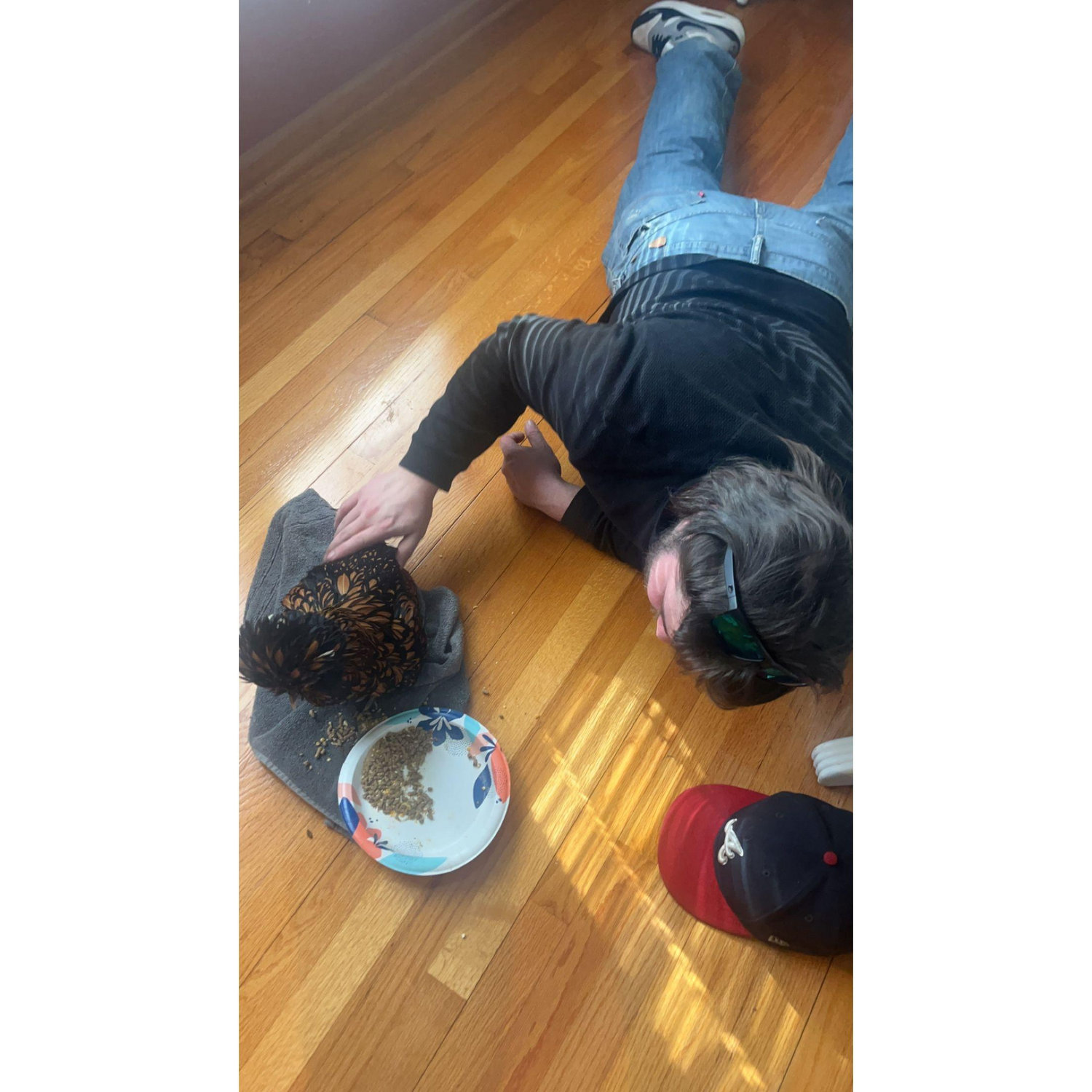 I knew he was the one when he got on the floor with my sick, beloved "house" chicken.