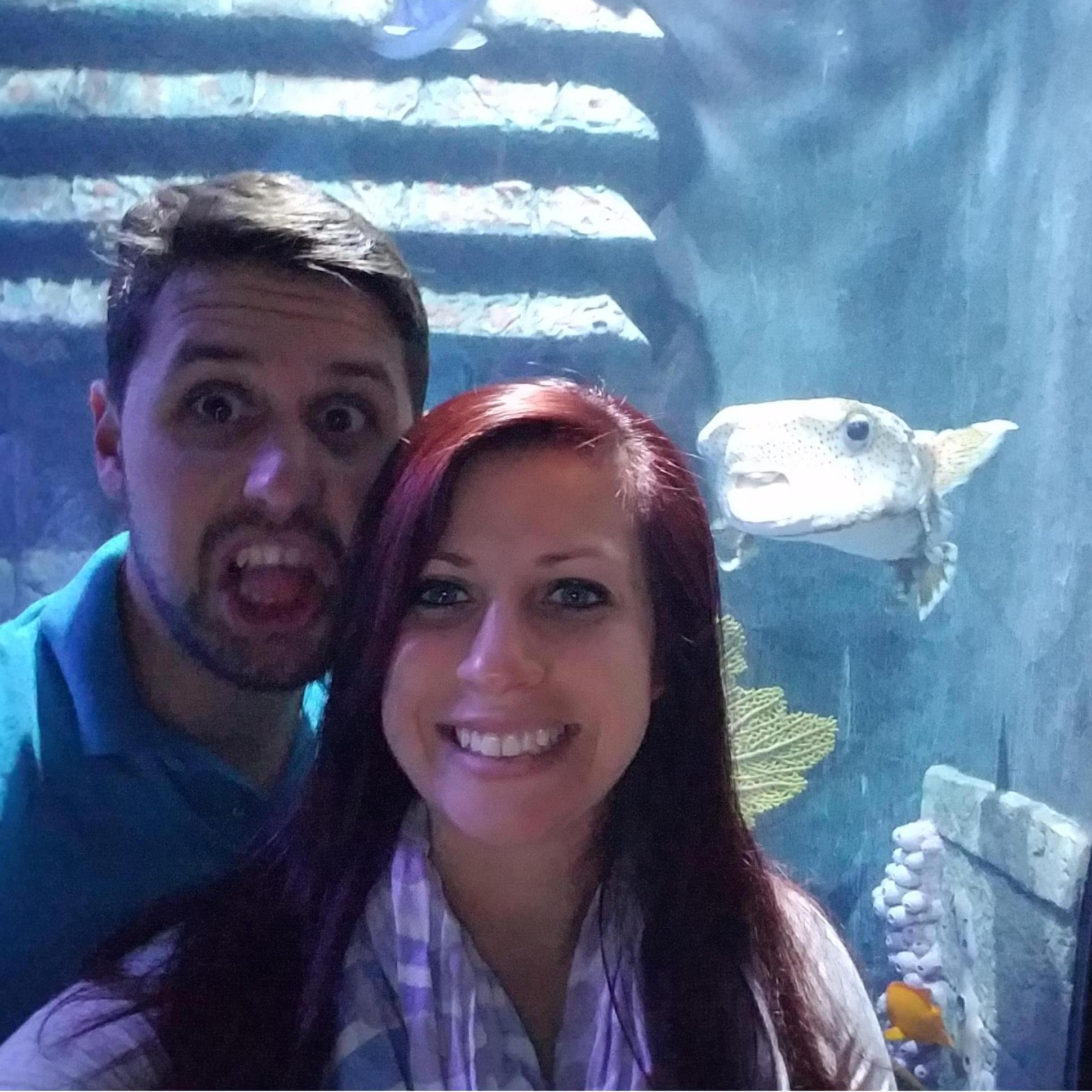 Hanging out at the aquarium