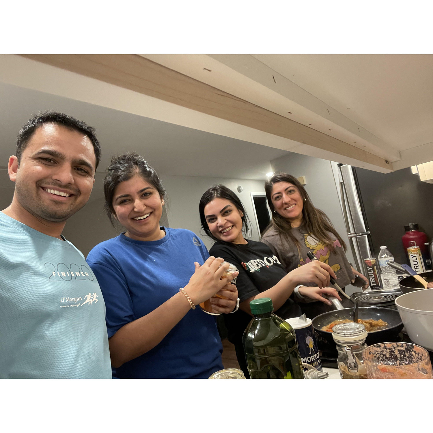 Anaiah teaching us how to cook during our Chicago trip