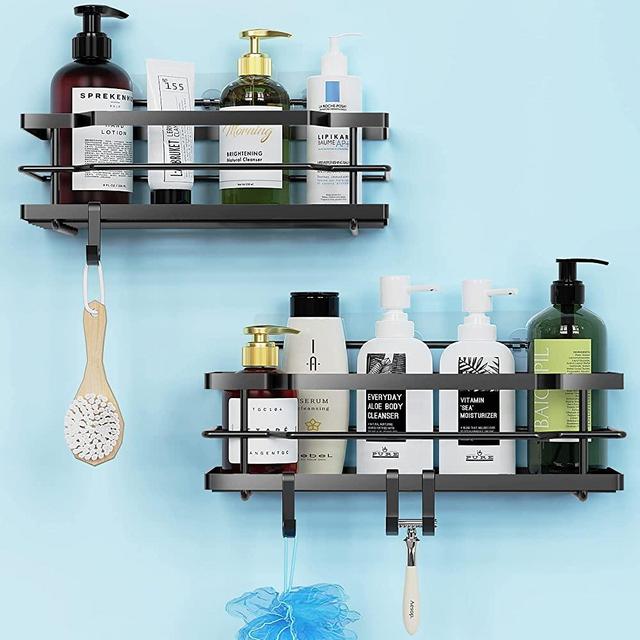 Moforoco Shower Caddy Shelf Organizer Rack, Self Adhesive Sage Green  Bathroom Shelves Basket, Home Farmhouse Wall Shower Inside Organization and