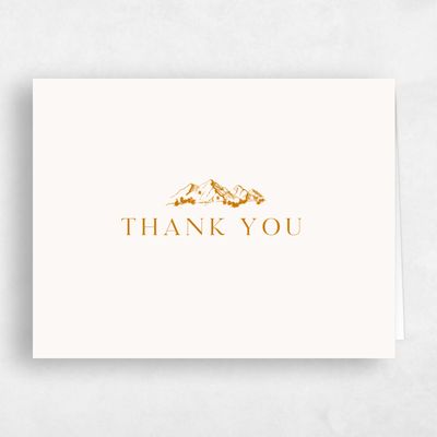 Nutmeg, Orange Wedding Thank You - Crispin Landscape