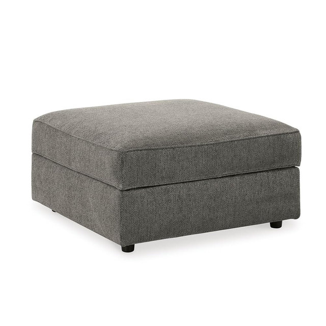 Signature Design by Ashley O'Phannon Casual Upholstered Ottoman with Storage and Removable Top, Gray