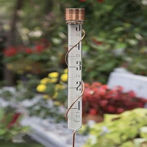 Taylor Heritage Collection Glass Rain Gauge, Measure and Monitor Precipitation, Easy to Read for Backyard, Patio, Garden, and Lawn, 5-inch, Bronze