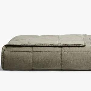 Linen Box Quilt (Moss) - Full/Queen