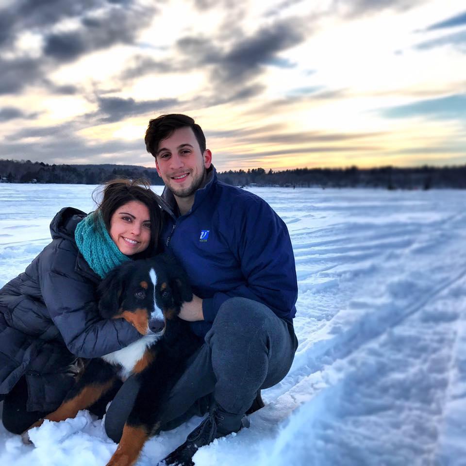 Ruby's first winter lake house trip!