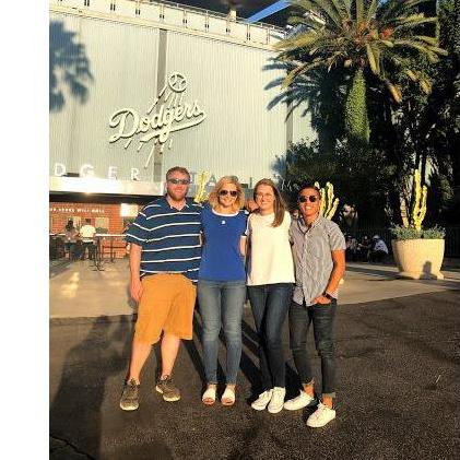 Ugh, we loved that California trip. Last picture of it, we swear! Here we are with Chelsea's besties, Kari and Sean.