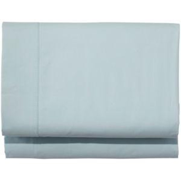 Pima Cotton Percale Sheet, King, Oyster Blue, Fitted Sheet