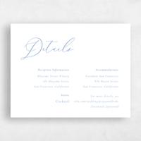Blue Wedding Enclosure - Merlo Letterpress
