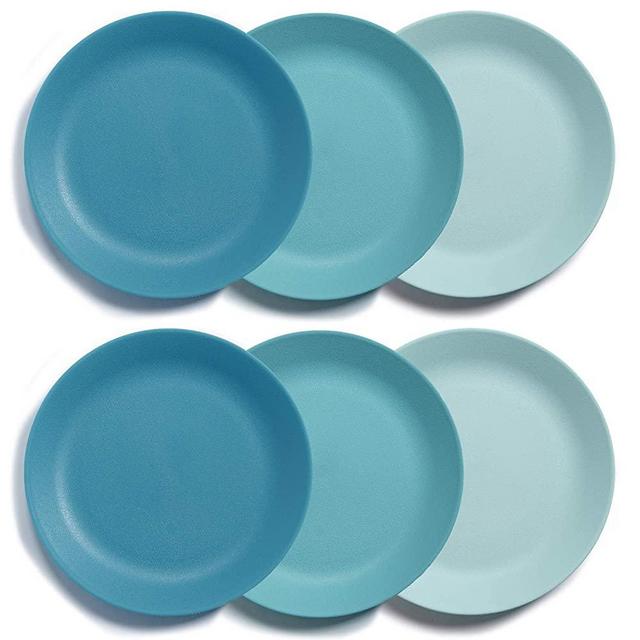 Everest Ultra-Durable Plastic 10-inch Dinner Plate | set of 6 Coastal Blue Gradient