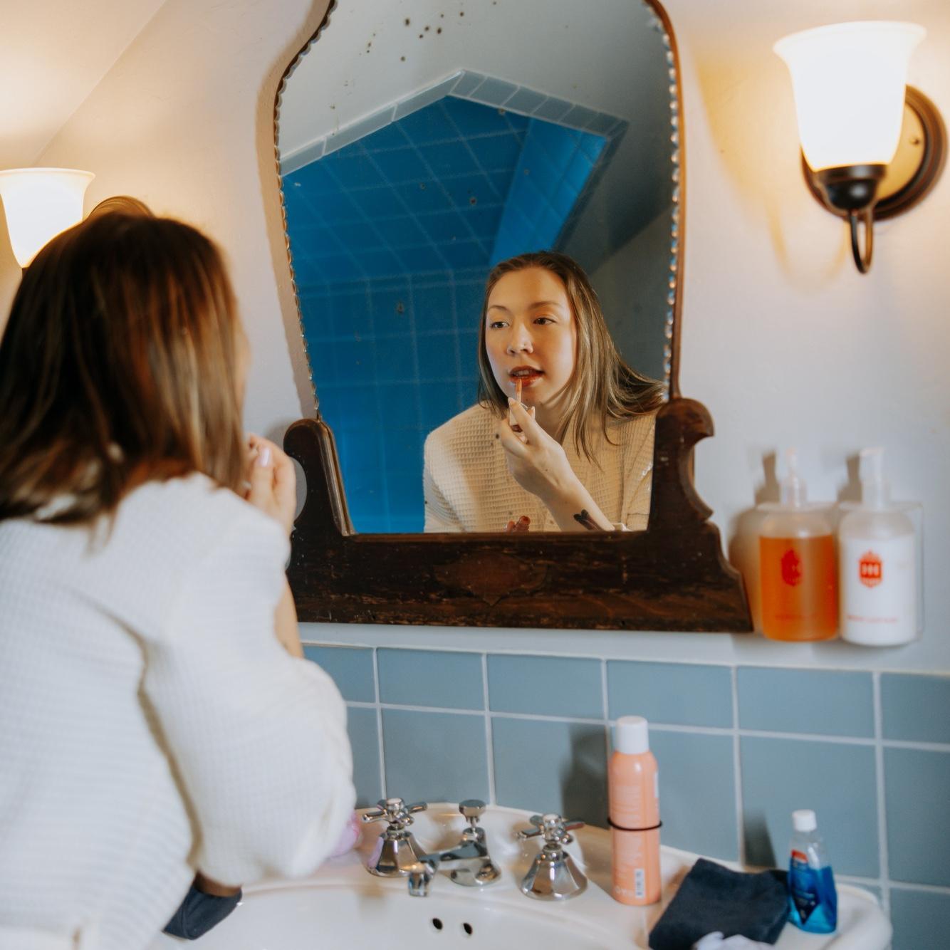 Naomi getting ready for our little elopement!