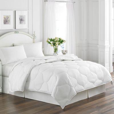 Laura Ashley® Trellis Quilted Down Alternative King Comforter in White