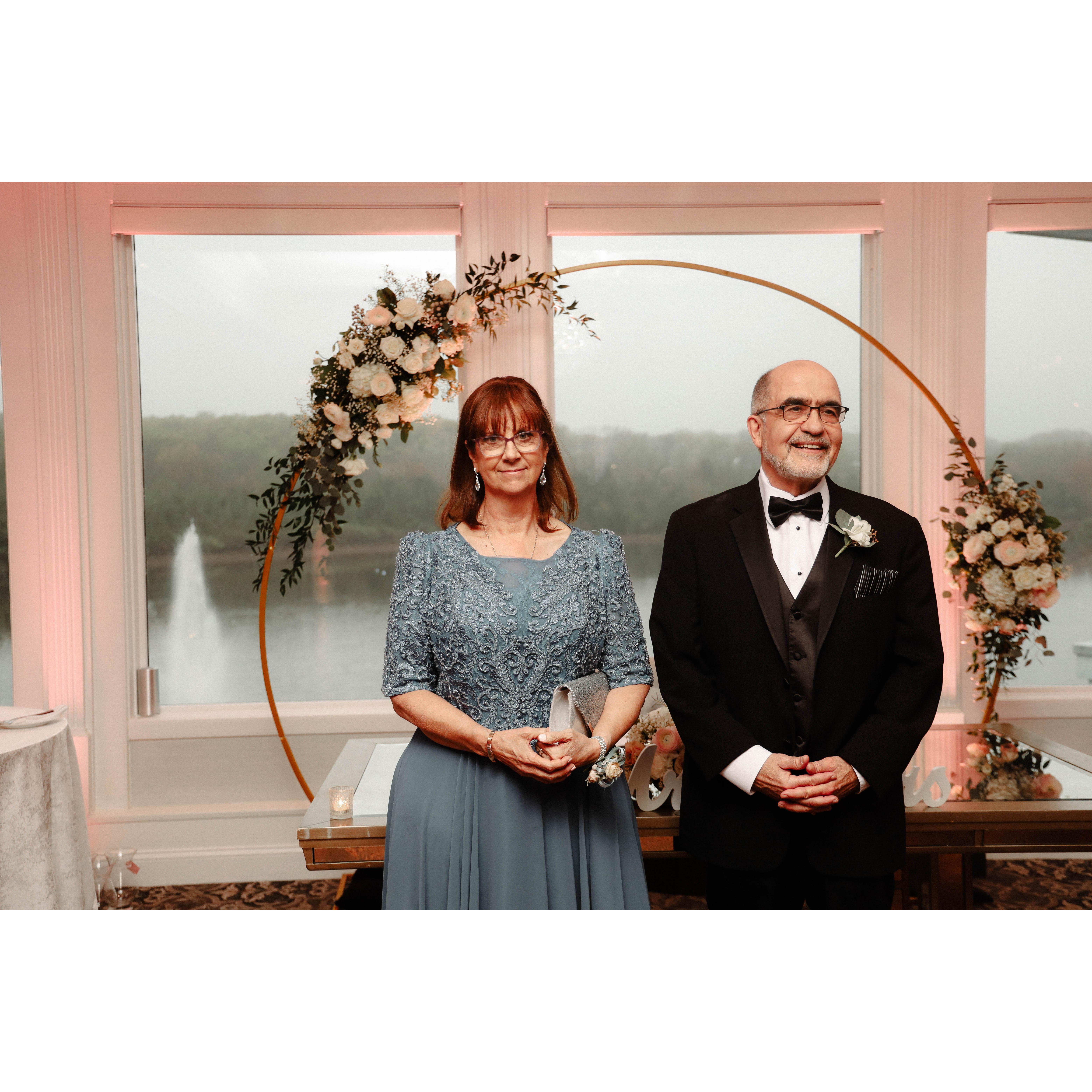 Parents of the bride: Maryanne and Thomas Moresco