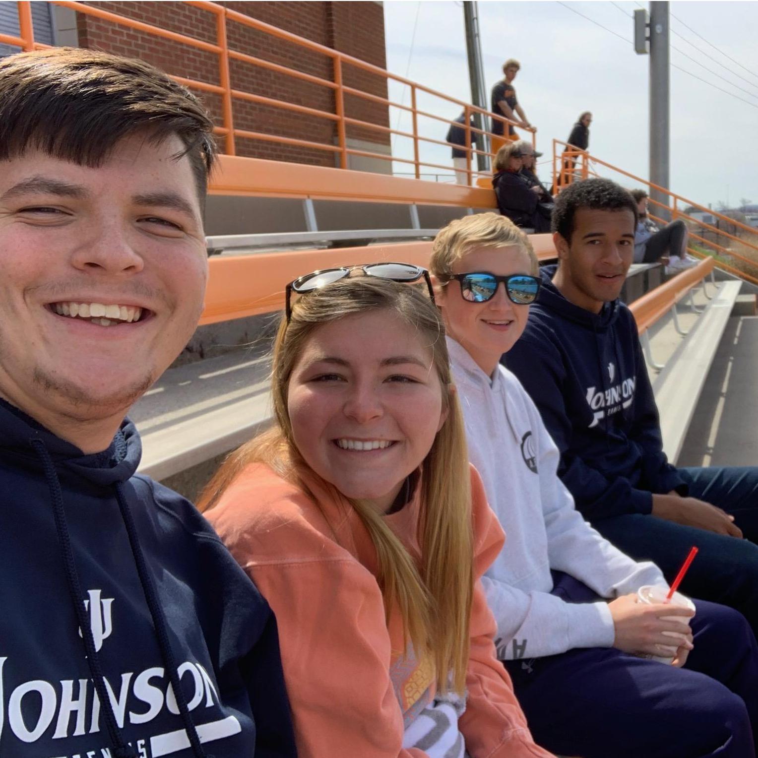 Vols tennis game with some of our tennis teammates, Aaron and Stephen.