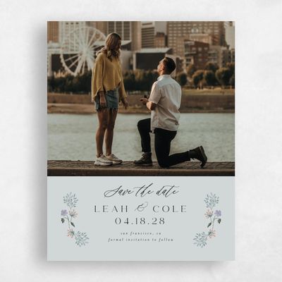 Grey Wedding Save the Date - Valentina Photo