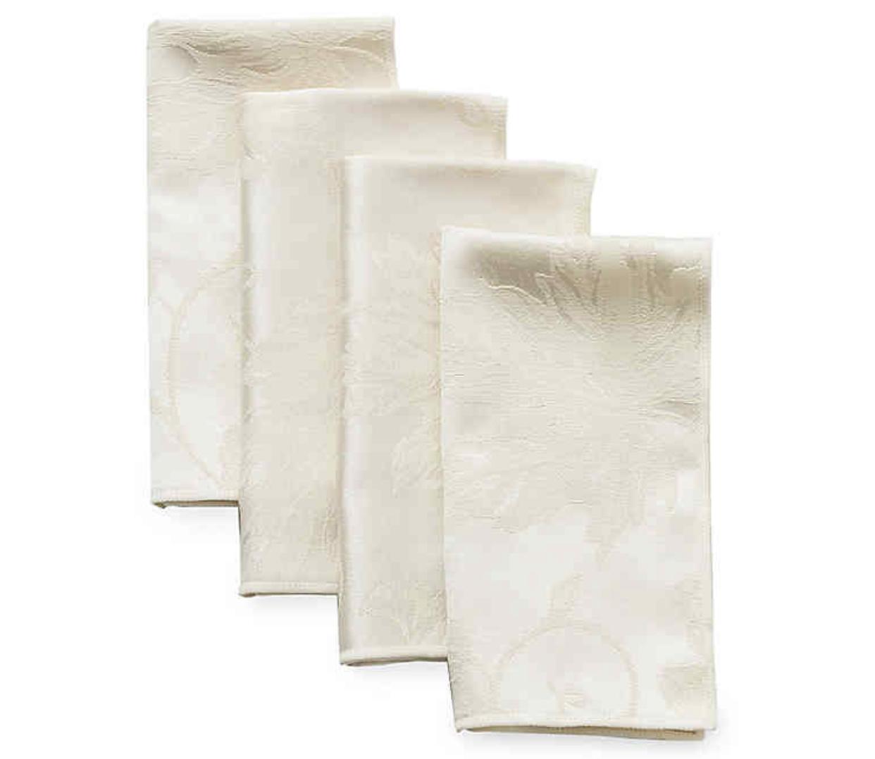 Autumn Vine Napkins in Ivory Damask (Set of 4)
