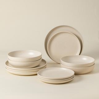 Pacifica 12-Piece Dinnerware Set with Pasta Bowl, Service for 4