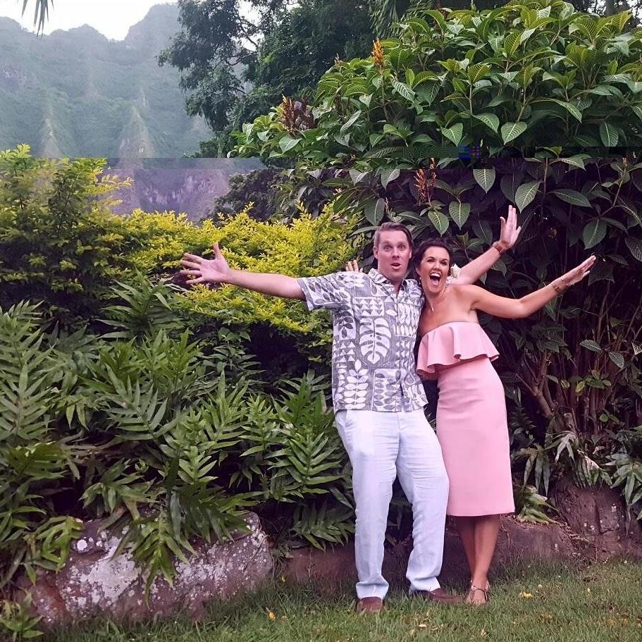 Celebrating our friends wedding in Hawaii