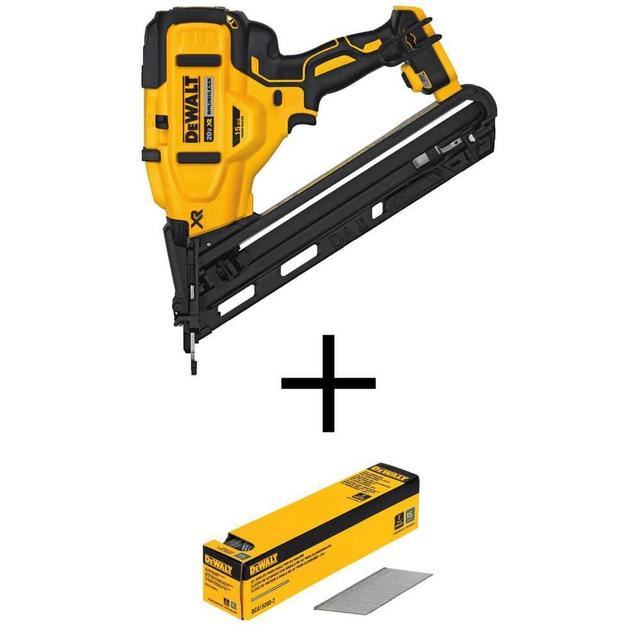 DEWALT 20V MAX 15-Gauge Cordless Angled Finish Nailer (Tool-Only) and 2 in. x 15-Gauge Angled Finish Nails (2500 Piece) DCN650BW15200-2 - The Home Depot