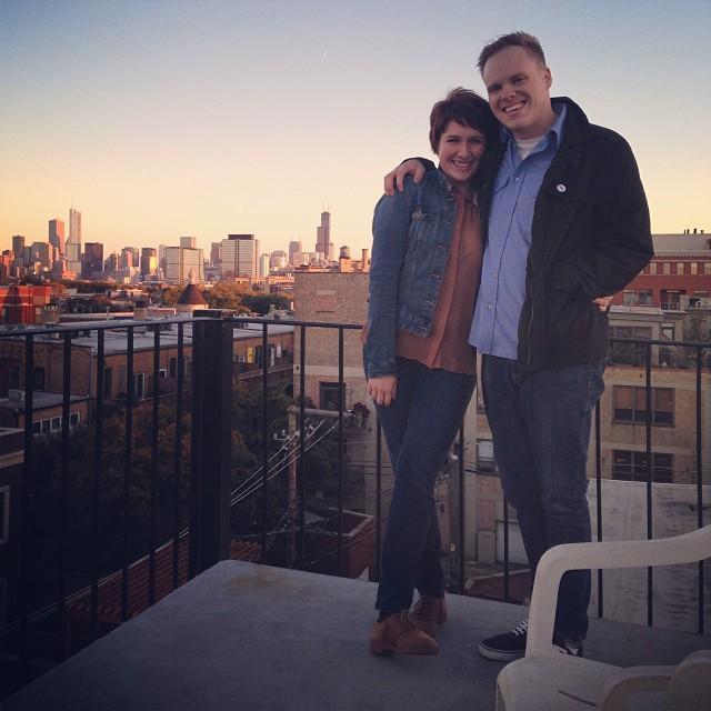 We would hang out on Kayla's rooftop every night we could. This was the day we had a rooftop picnic and said, "I love you," for the first time.
