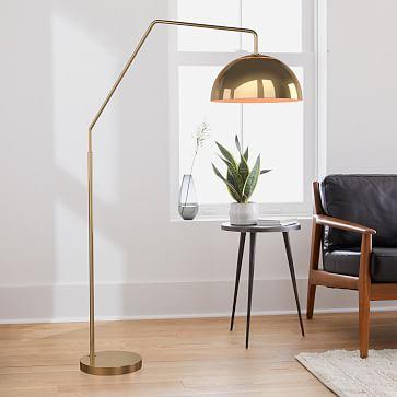Sculptural Overarching Metal Floor Lamp (75")