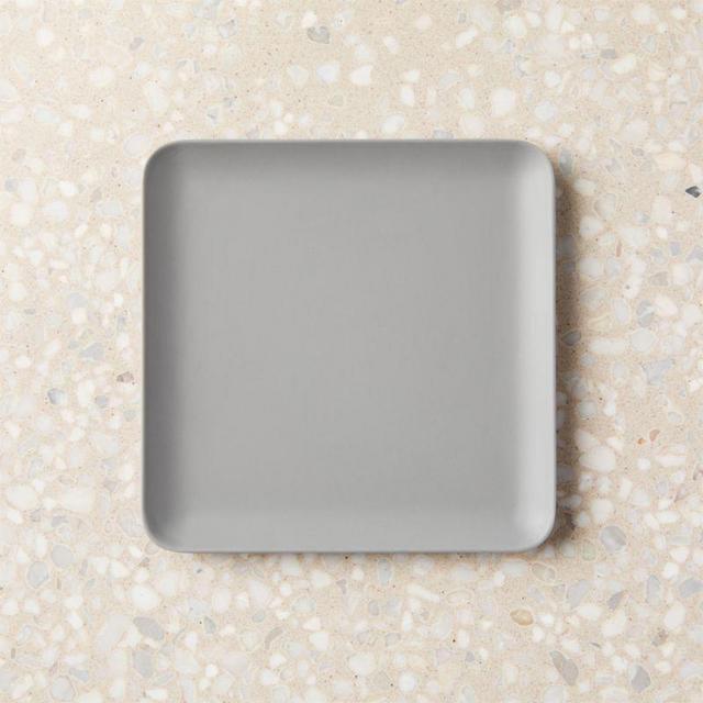 Pebble Matte Grey Square Appetizer Plate