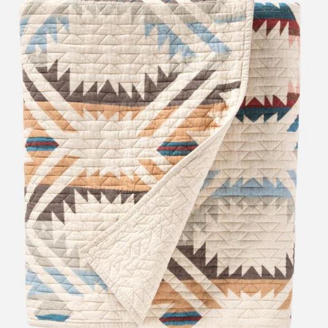 WHITE SANDS PRINTED QUILT SET-KING