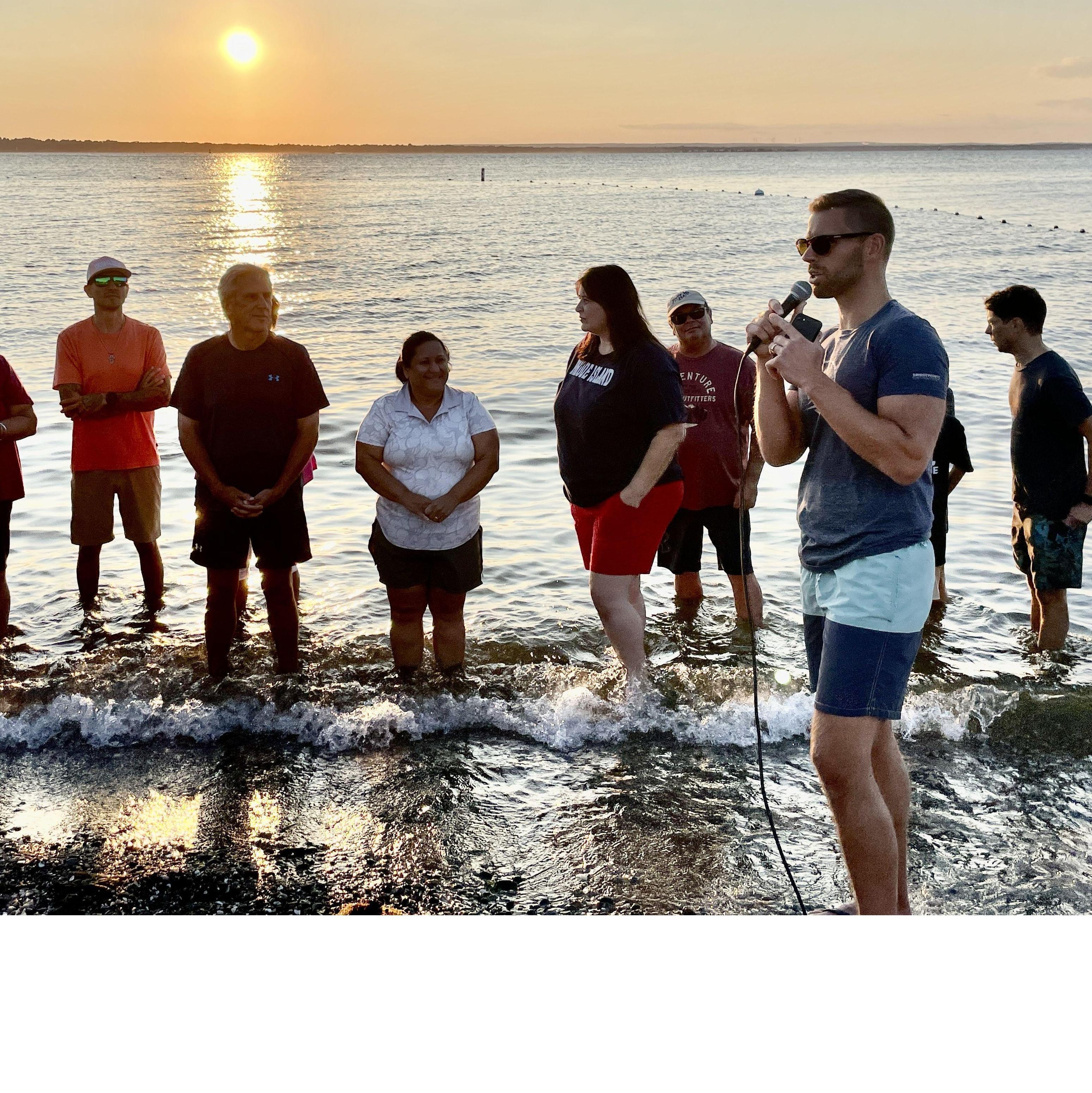 Tom's baptism at Colt State Park 2022