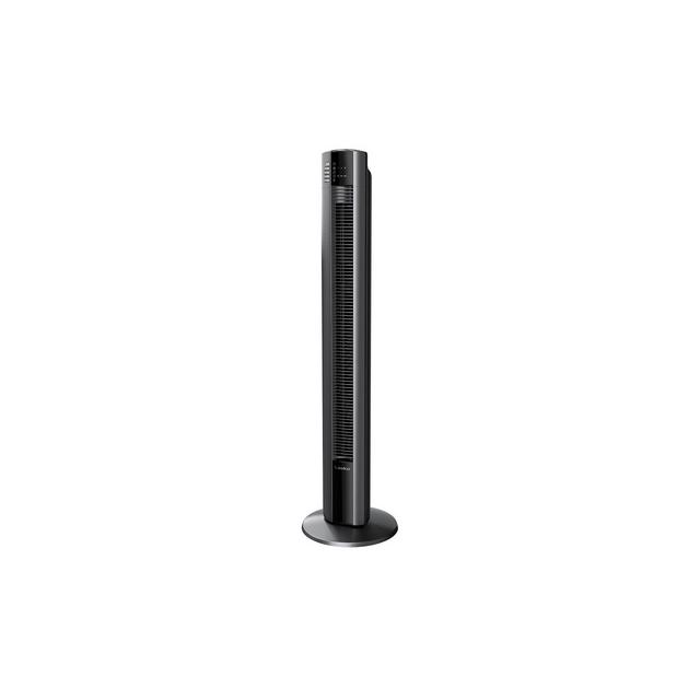 Lasko T48312 48 Inch Slim Home Office Quiet 3 Speed Oscillating Tower Fan w/ Nighttime Setting, Remote Control, 7 Hour Timer, & Auto Shut Off, Black