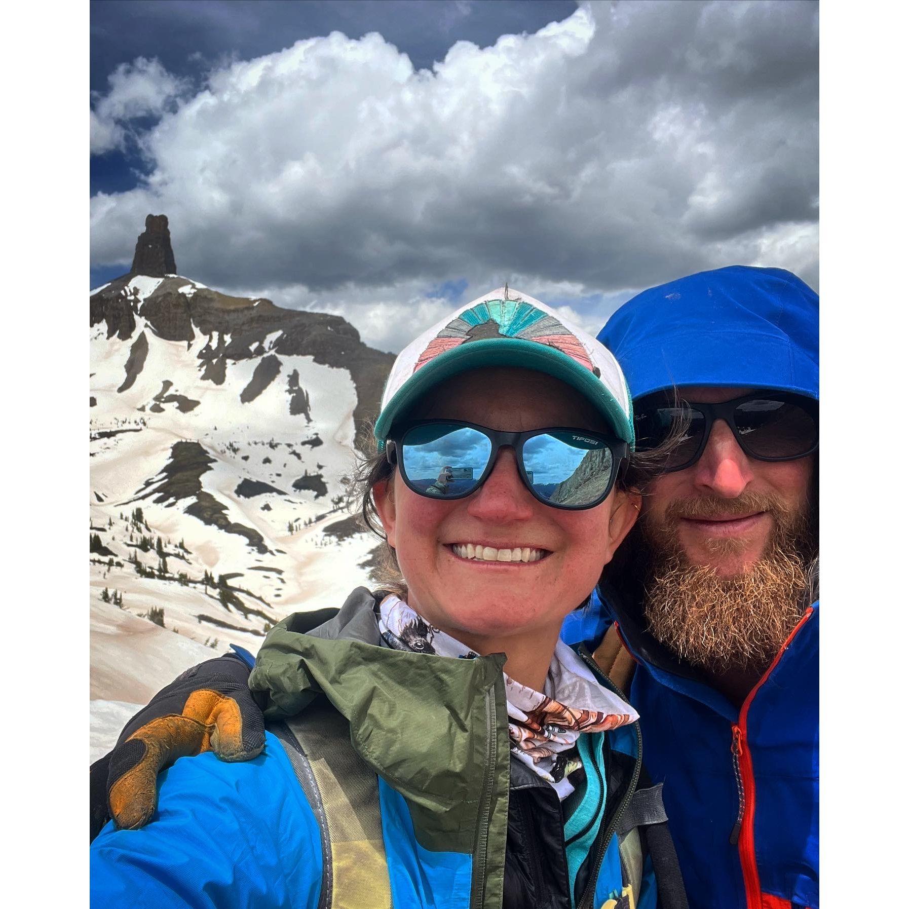 One of our favorite local Colorado hikes to Lizard Head! (Rock formation in top left corner)