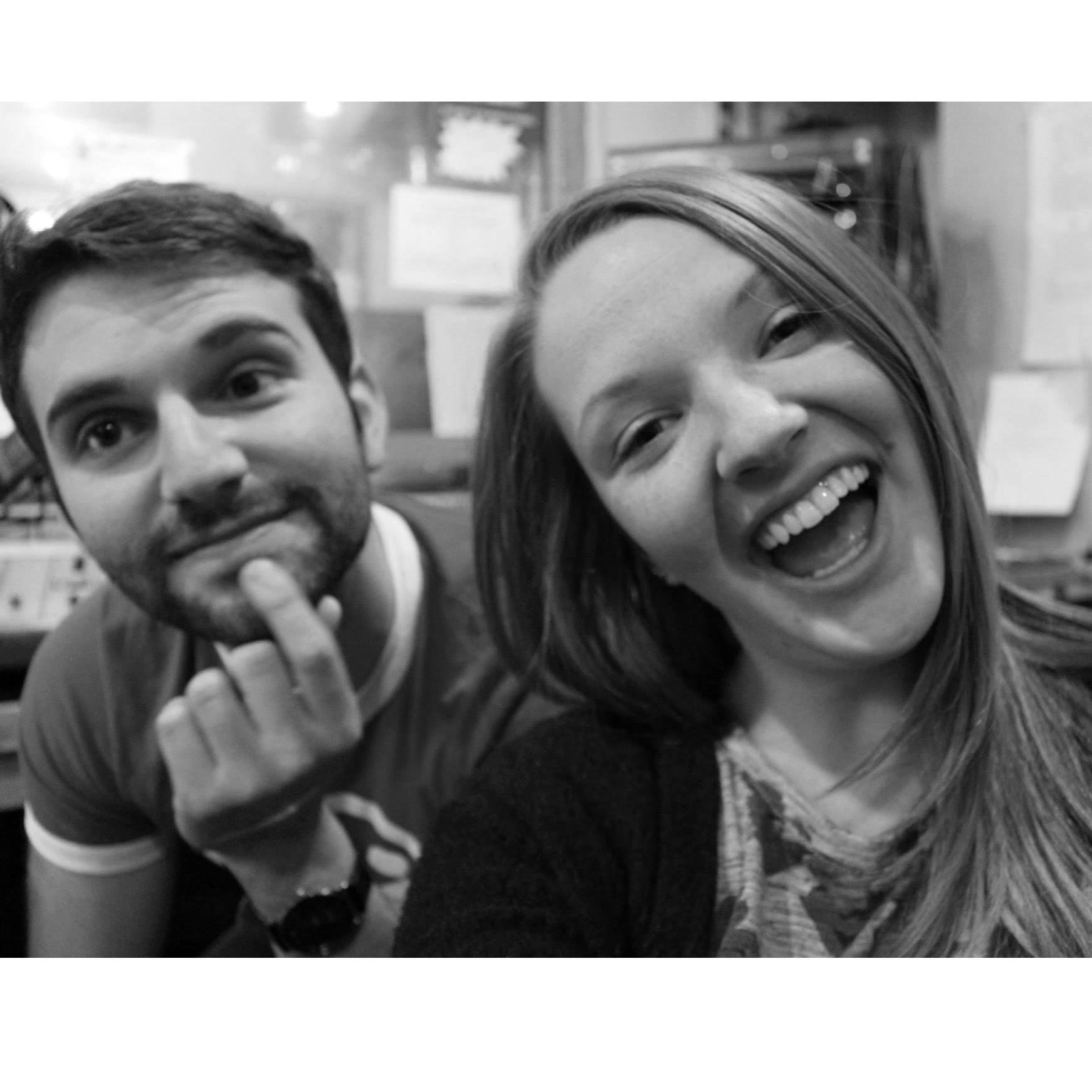 This was the first time we hung out. Jake invited Chrissy to be on his college radio show.