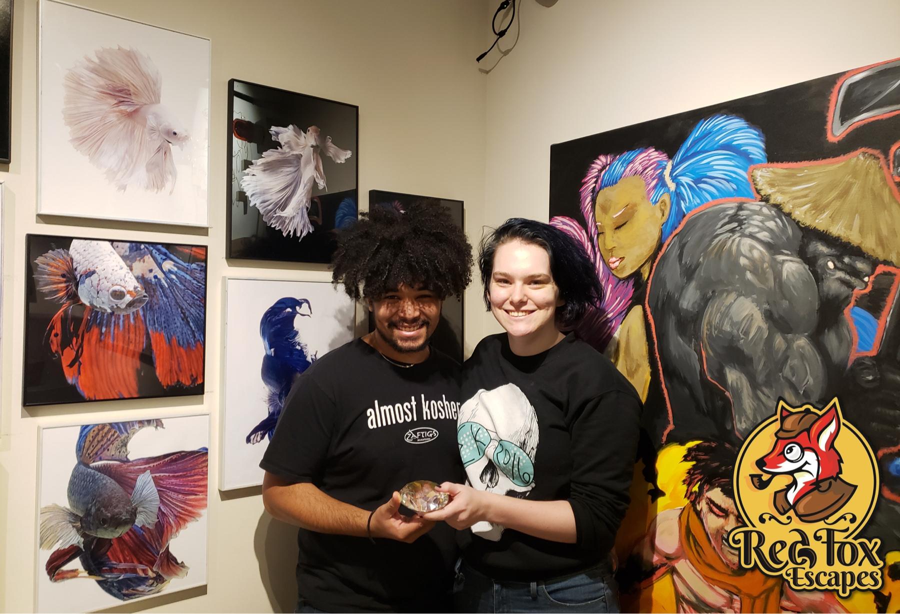 Our first escape room together.
(We escaped with time left on the clock.)