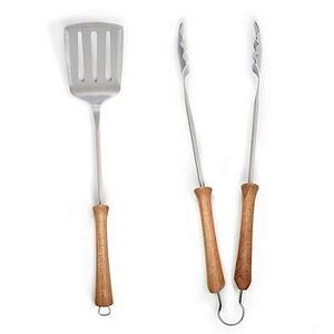 Schmidt Brothers® Smoked Acacia BBQ 2-Piece Grilling Tool Set