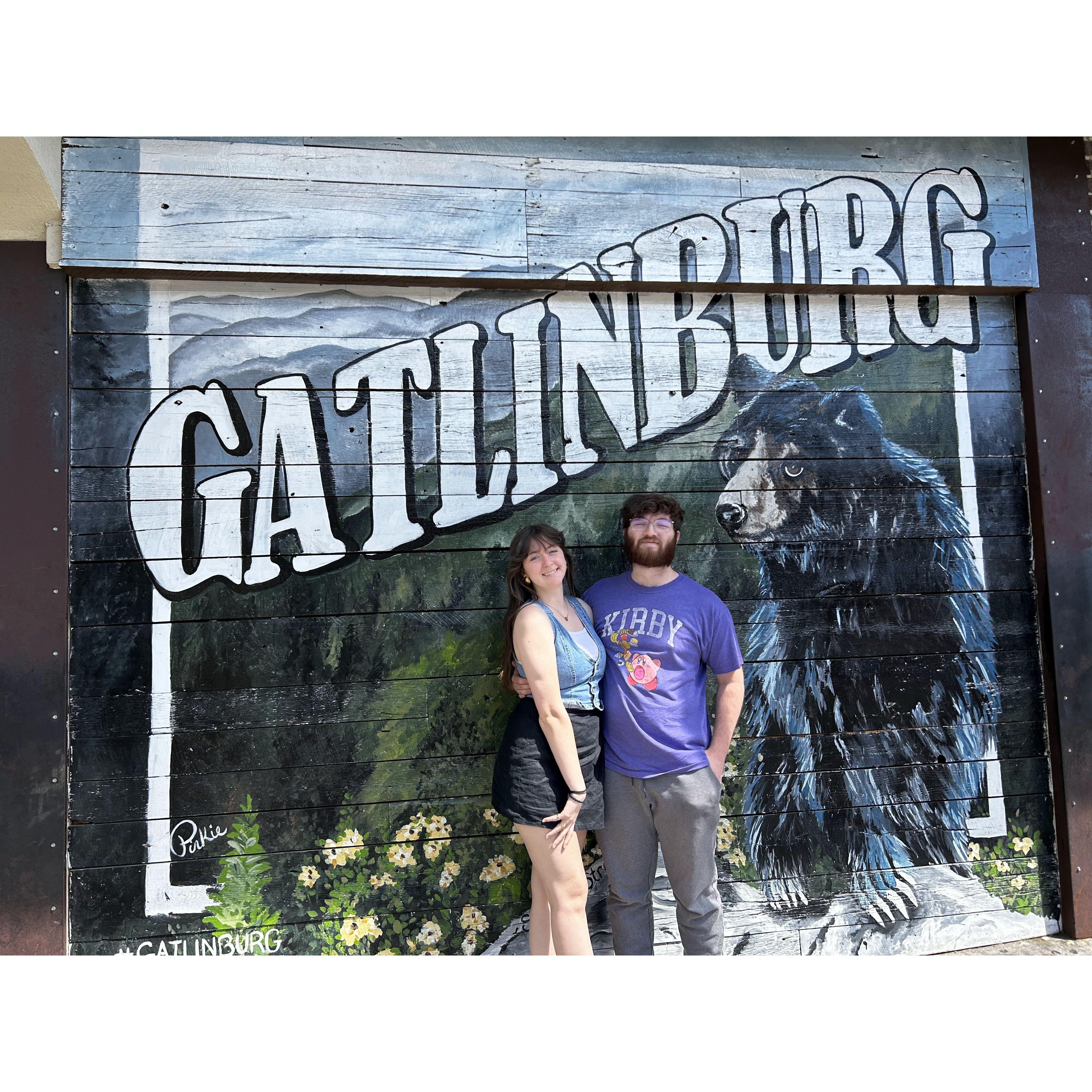 A picture from our first "out-of-state" trip together!