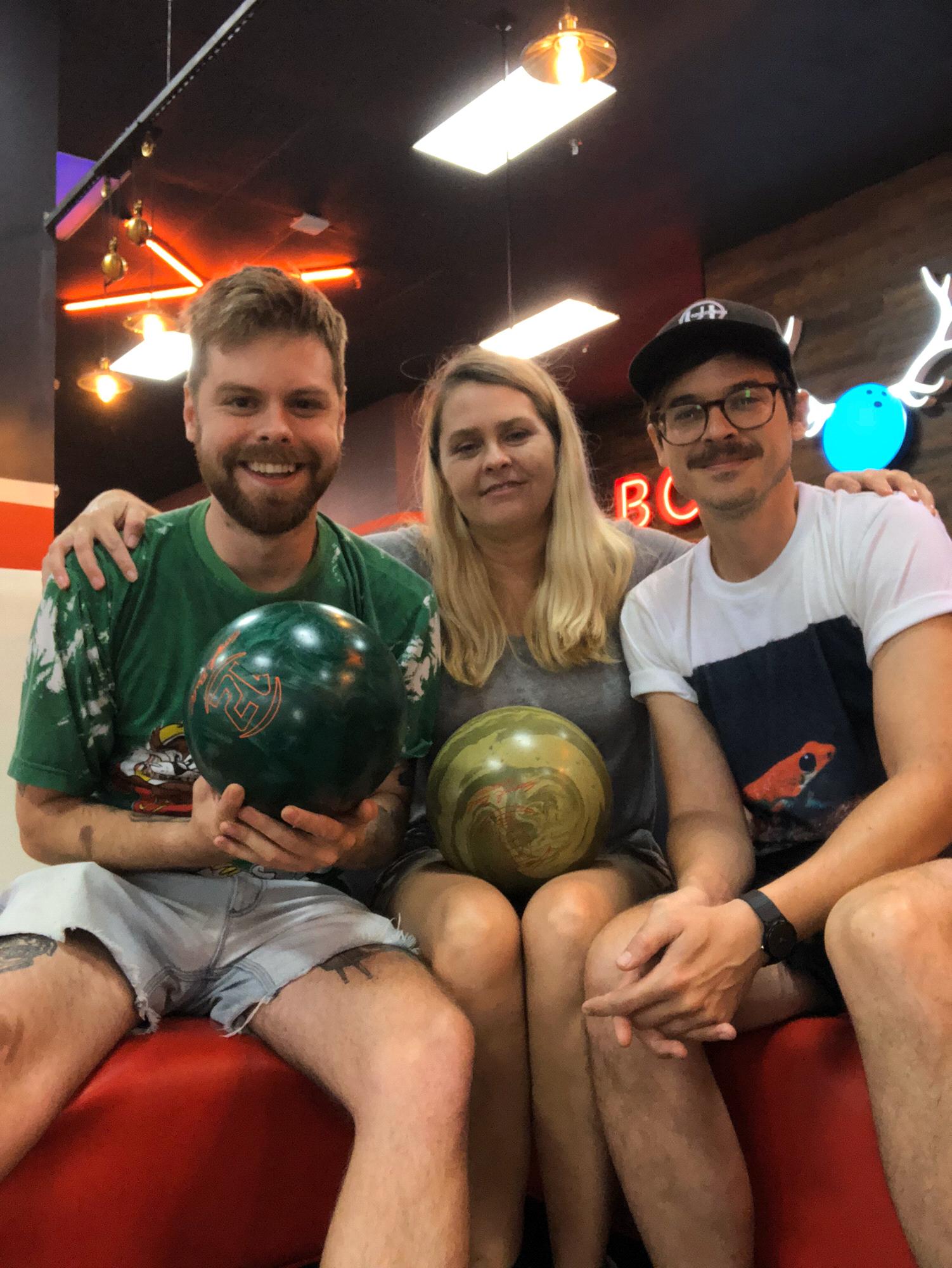 Bowling with Brandon’s mamma!